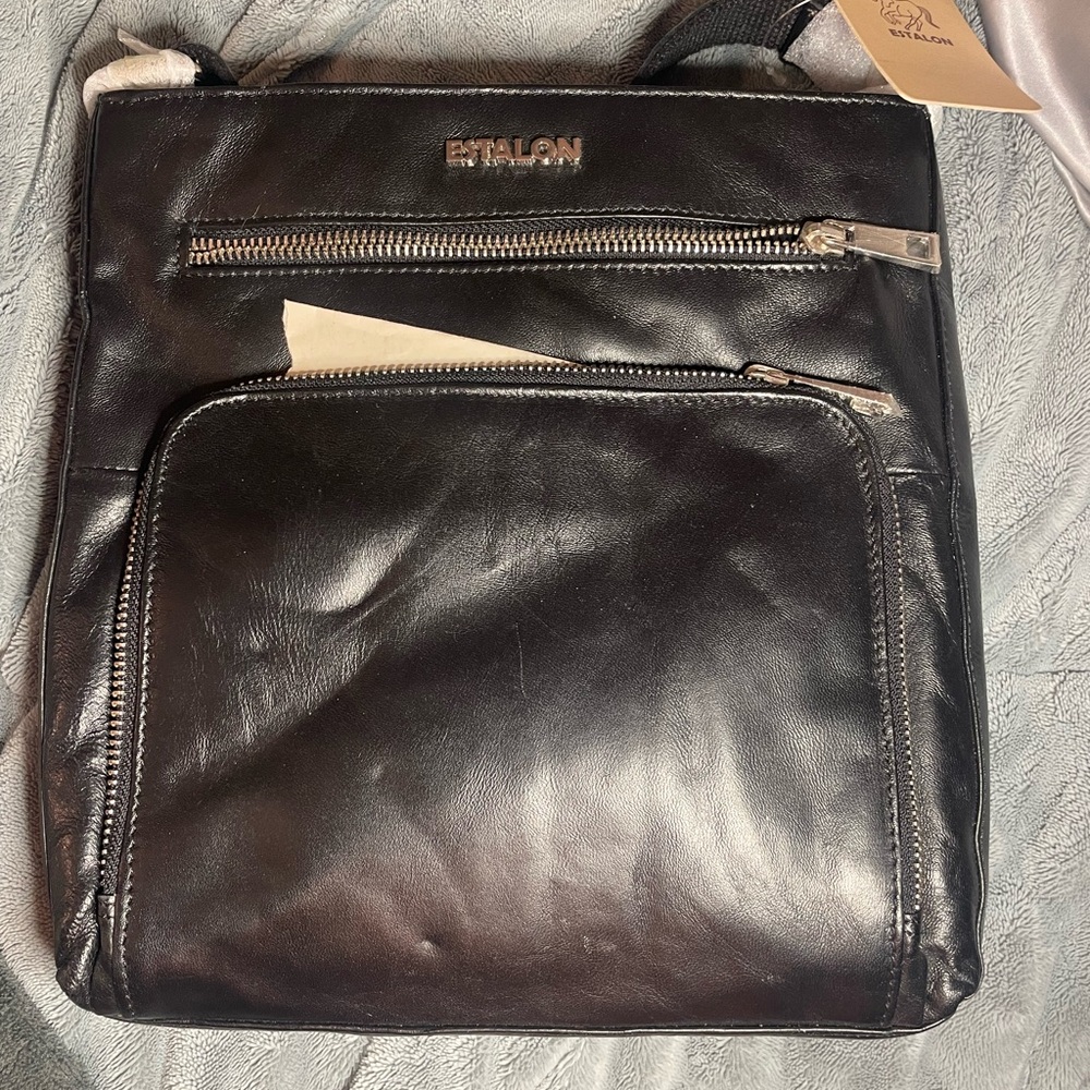Estalon Black genuine Leather Women’s purse